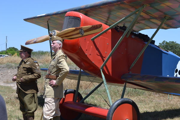 Fokker D.VII with re-enactors