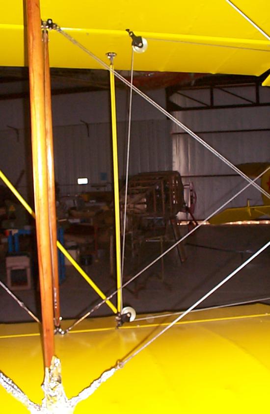 Brace wires and aileron control cables