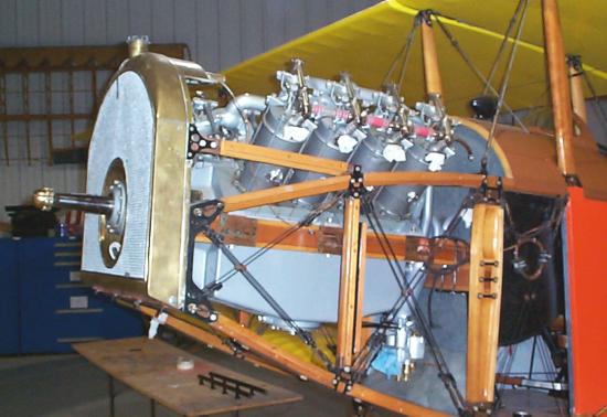 Canuck engine, mounted in place