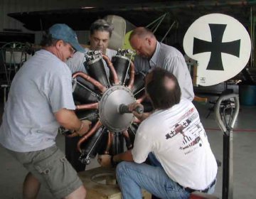 Turning the rotary over to work on the mount
