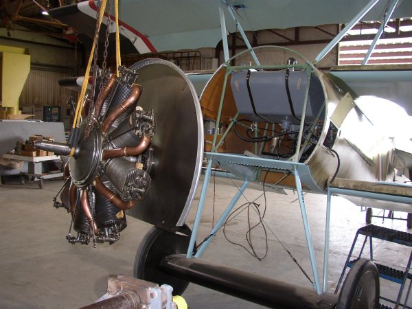 Engine removed for work
