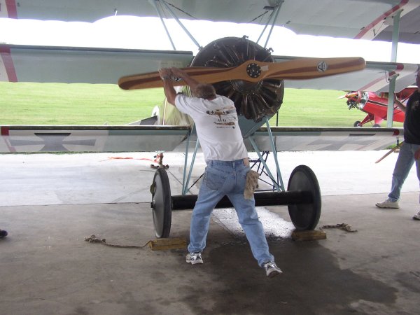 Swinging the prop