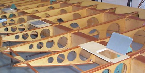 Wing access panels being fitted
