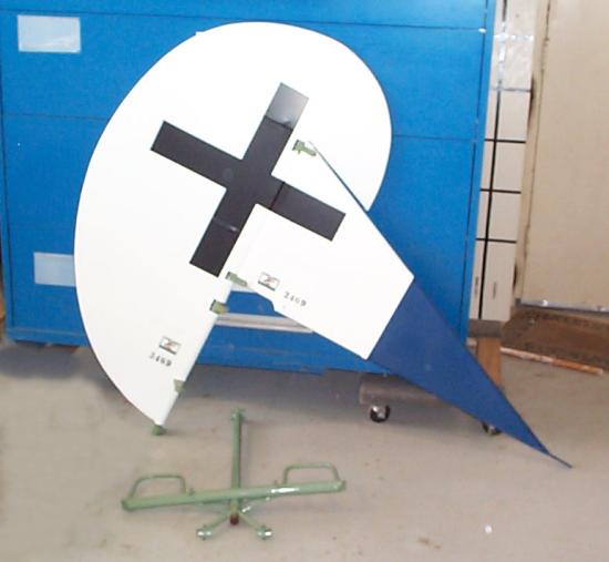 Painted rudder, fin, and rudder control bar