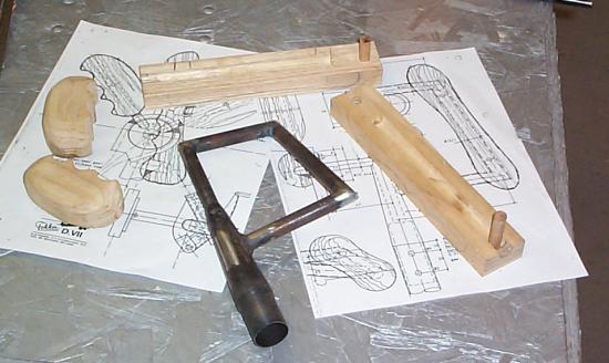 Roughed-out grips, handle and drawings