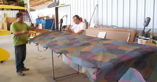 Wing envelope being prepared
