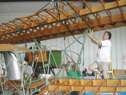Attaching the top wing