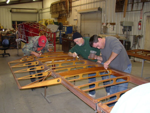 Working on the Tommy's wing