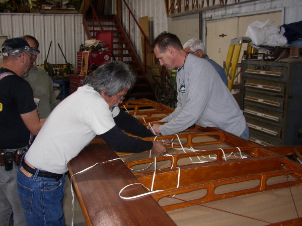 Putting in rib brace tapes