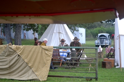 Re-enactor encampment