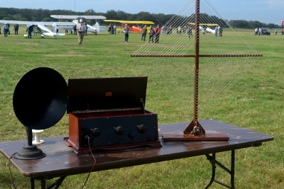 Vintage radio setup