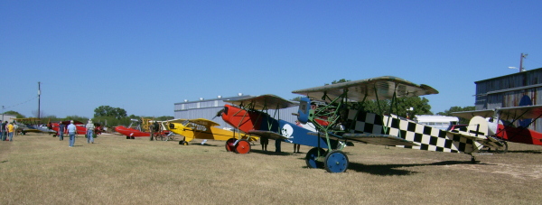 Museum aircraft lined up for the fly-in